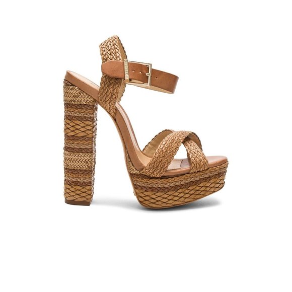 SCHUTZ Shoes - Schutz Lorah Heel in Desert Ankle Strap Buckle Closure